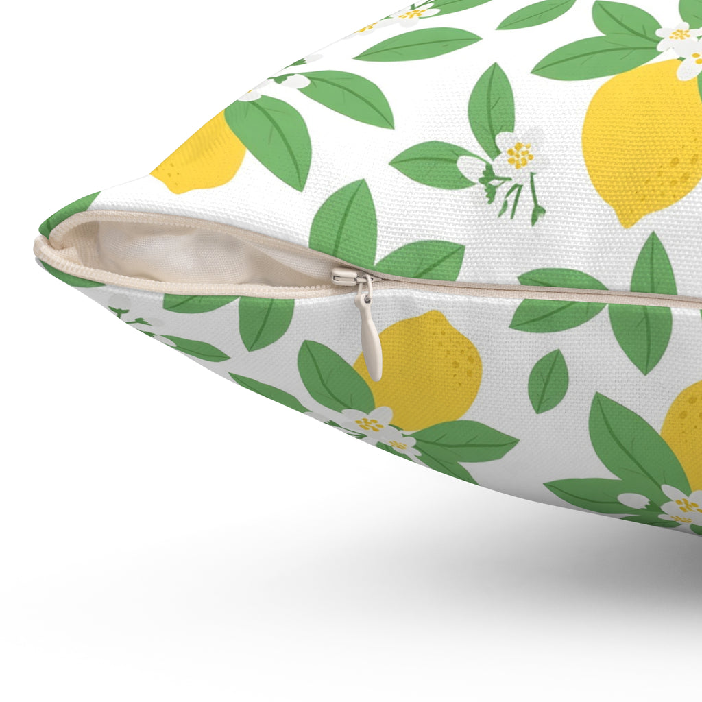 Farmhouse Lemon Pattern Throw Pillow – Style 2