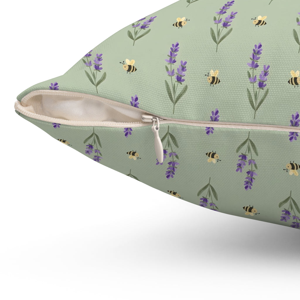 Lavender Sprigs Pattern Throw Pillow