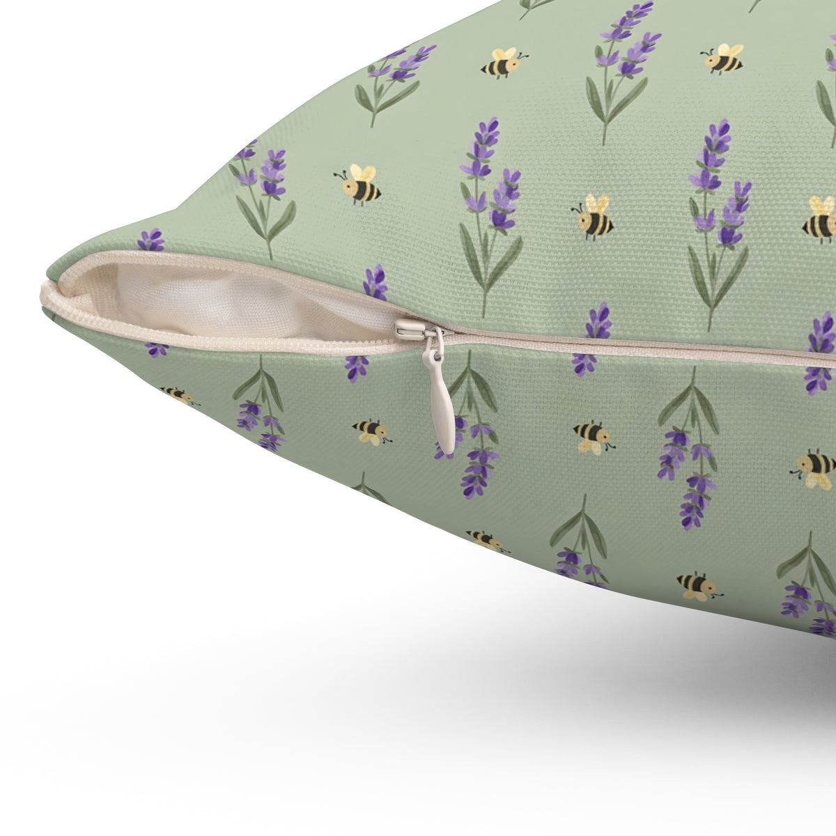 Lavender Sprigs Pattern Throw Pillow