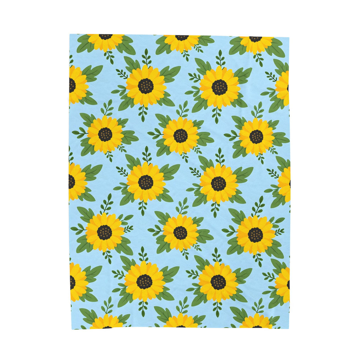 Sunflower Pattern Velveteen Plush Blanket – Style 2