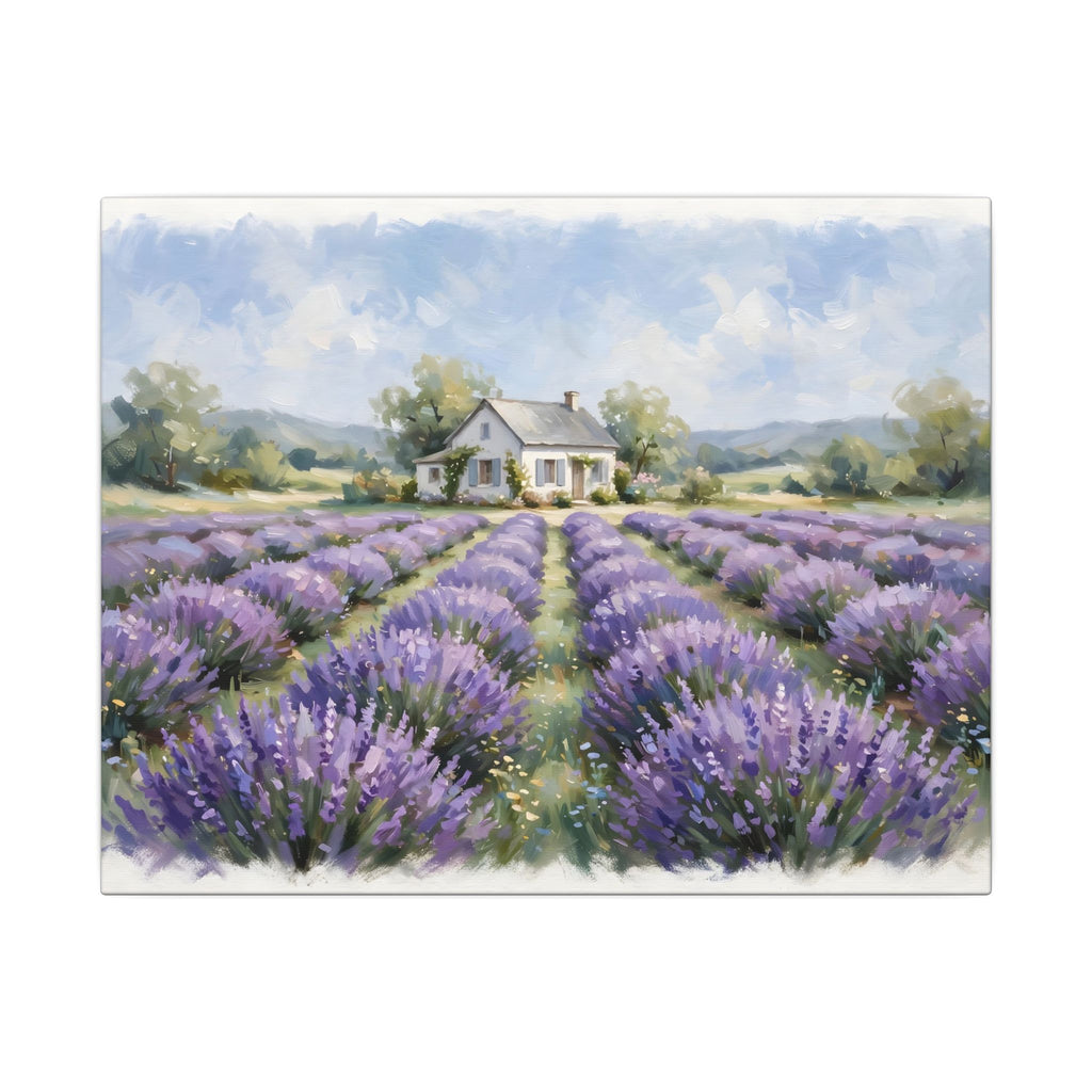 Lavender Field Farmhouse Canvas Wall Art