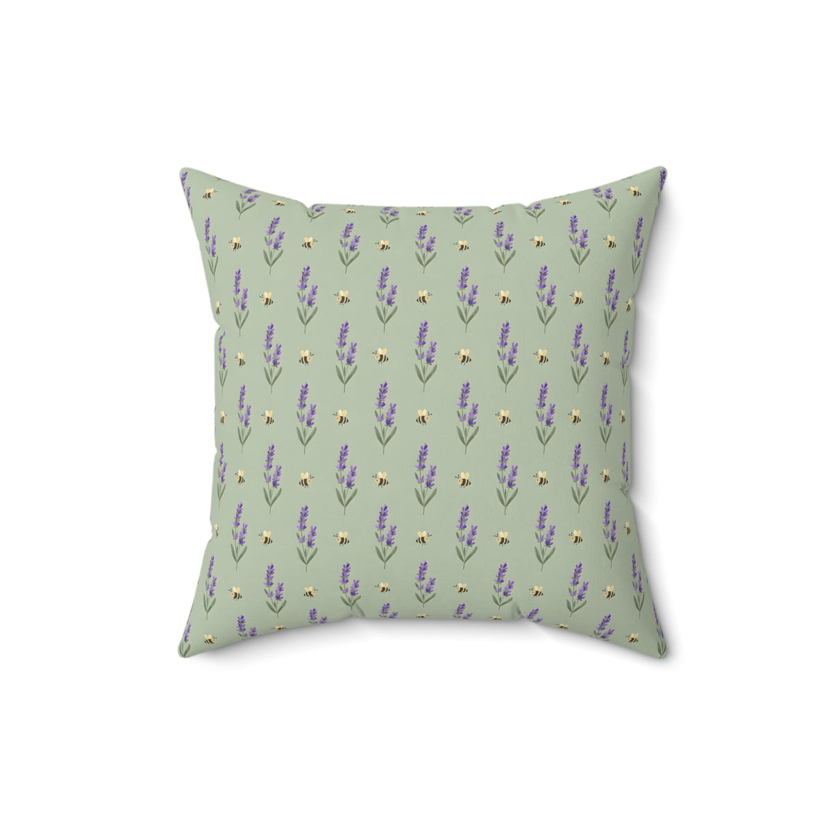 Lavender Sprigs Pattern Throw Pillow