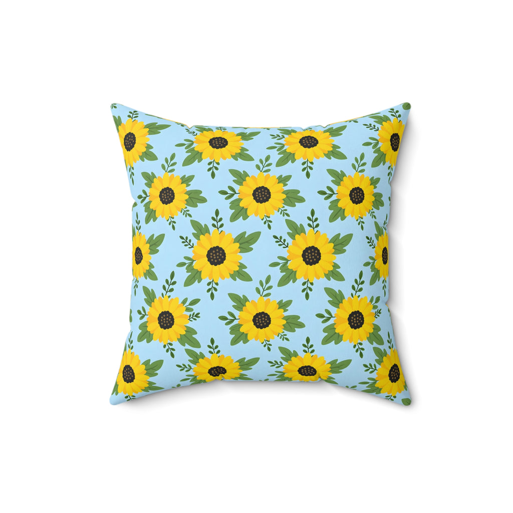 Sunflower Pattern Throw Pillow – Style 2