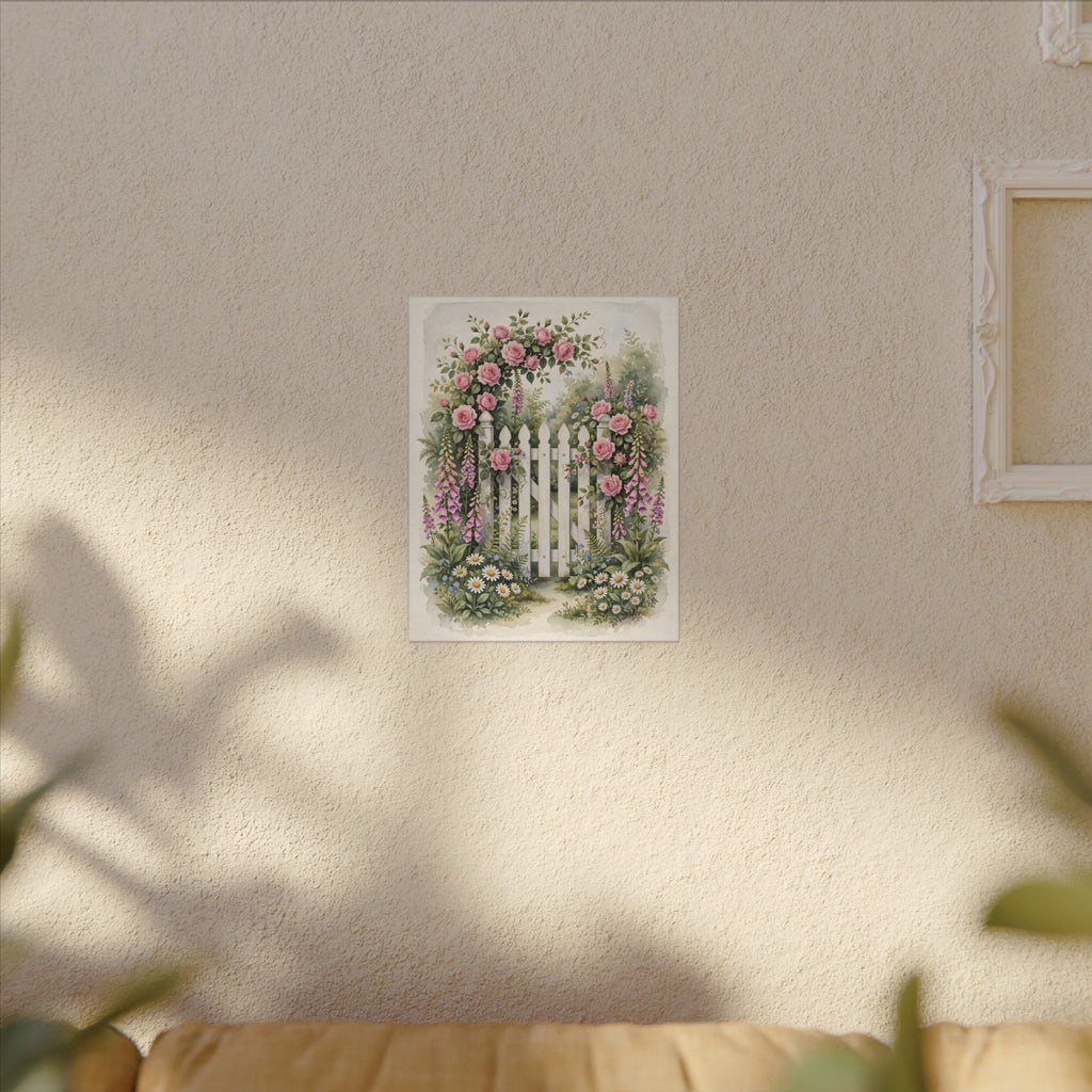 Cottage Garden Gate Canvas Wall Art – Style 2
