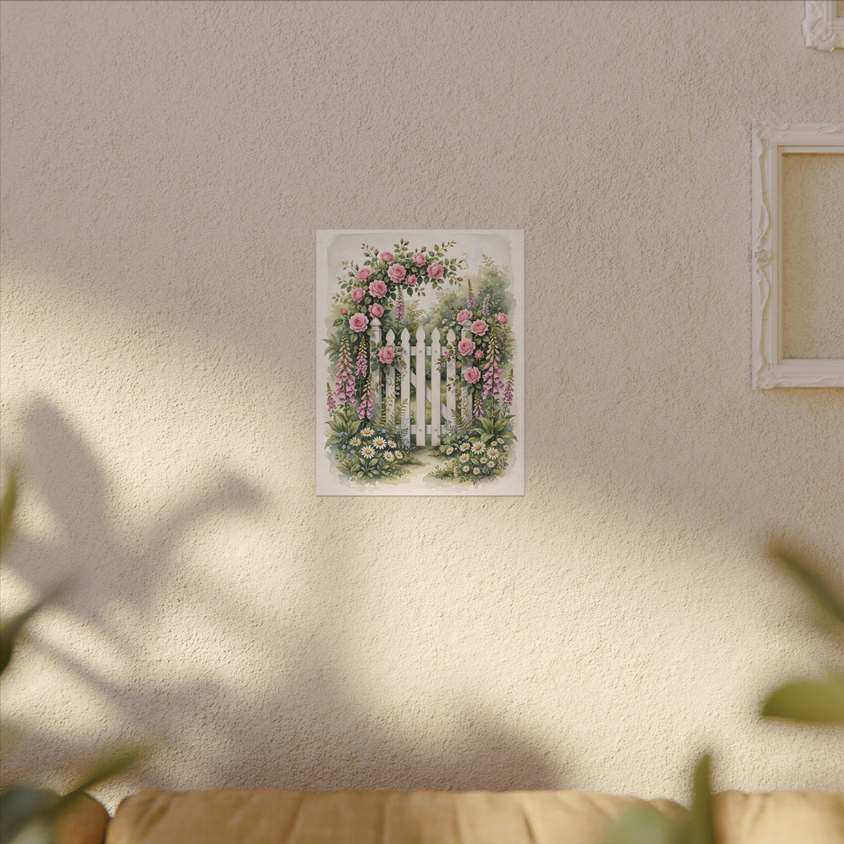 Cottage Garden Gate Canvas Wall Art – Style 2