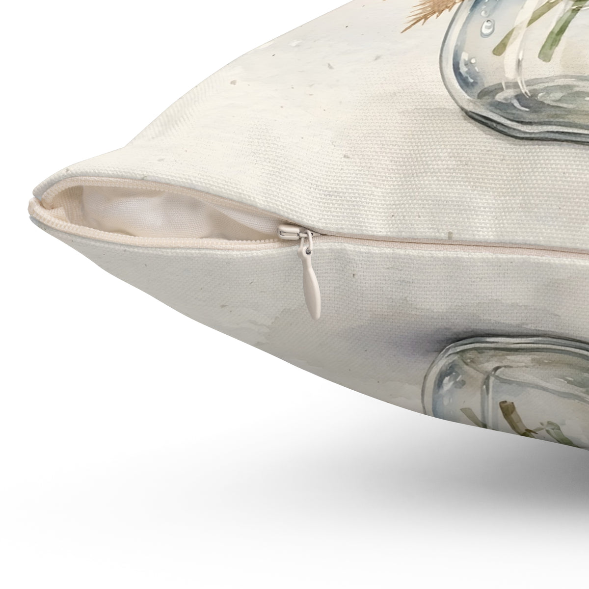 Blue Hydrangeas in a Mason Jar Throw Pillow