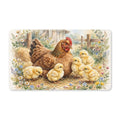 Hen and Chicks in the Barnyard Doormat