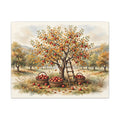 Apple Orchard in Autumn Canvas Wall Art