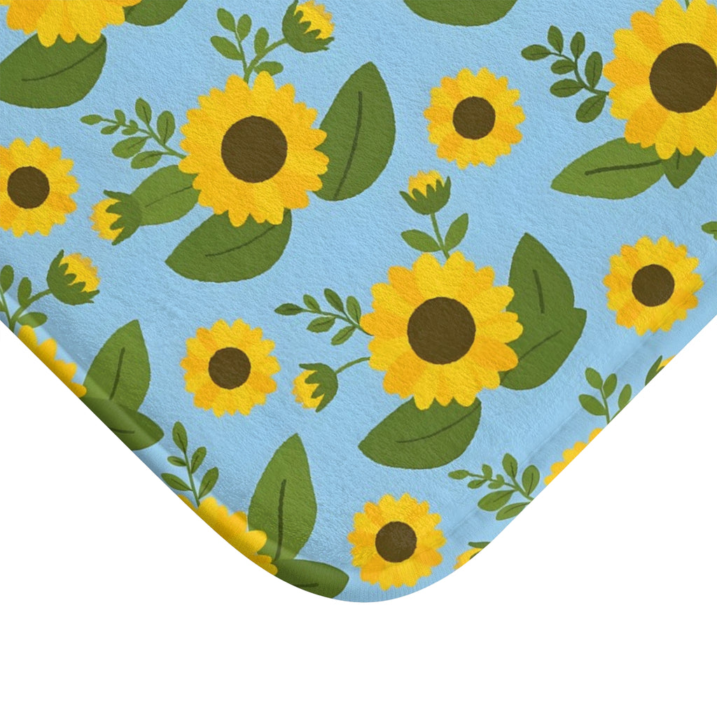 Sunflower Pattern Bath Mat