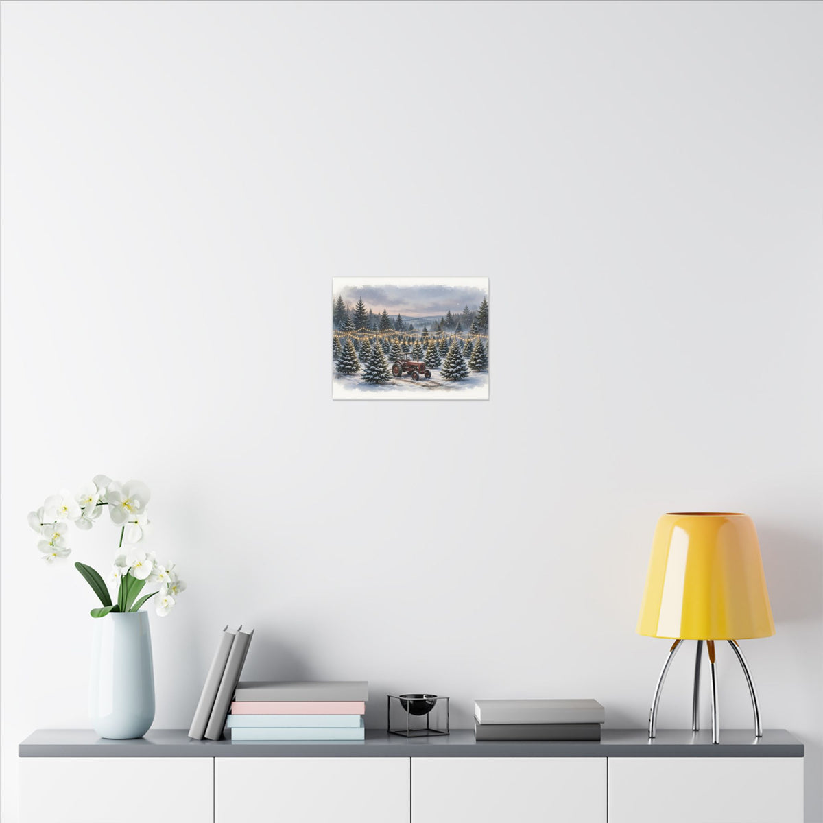 Christmas Tree Farm at Dusk Canvas Wall Art