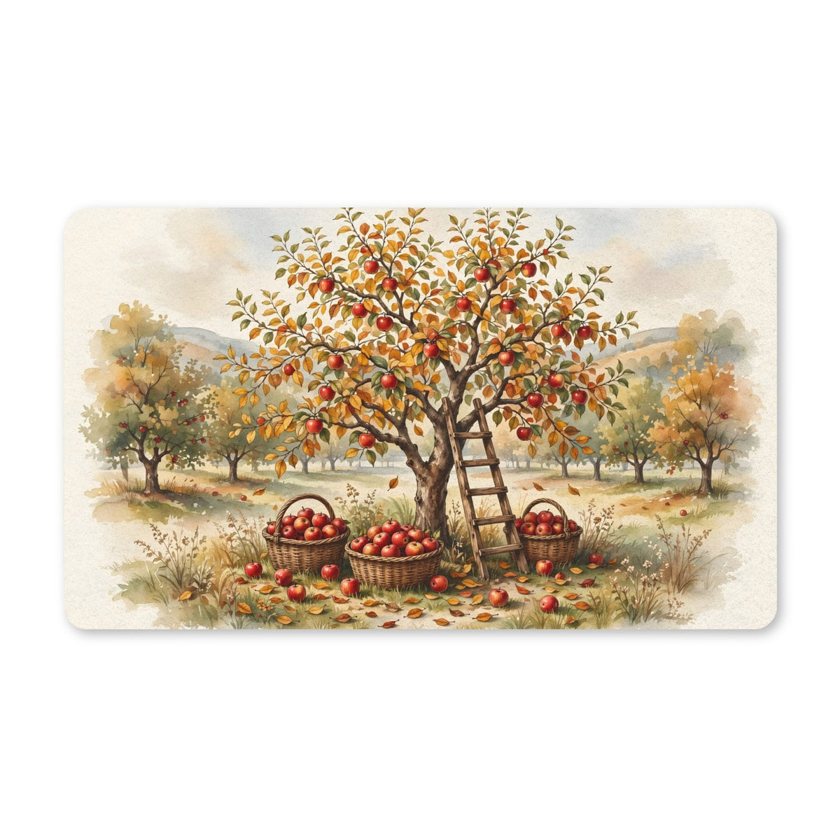 Apple Orchard in Autumn Doormat