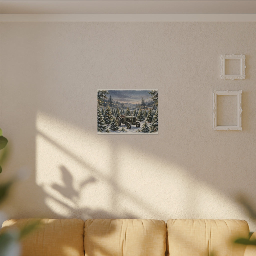 Christmas Tree Farm at Dusk Canvas Wall Art – Style 2