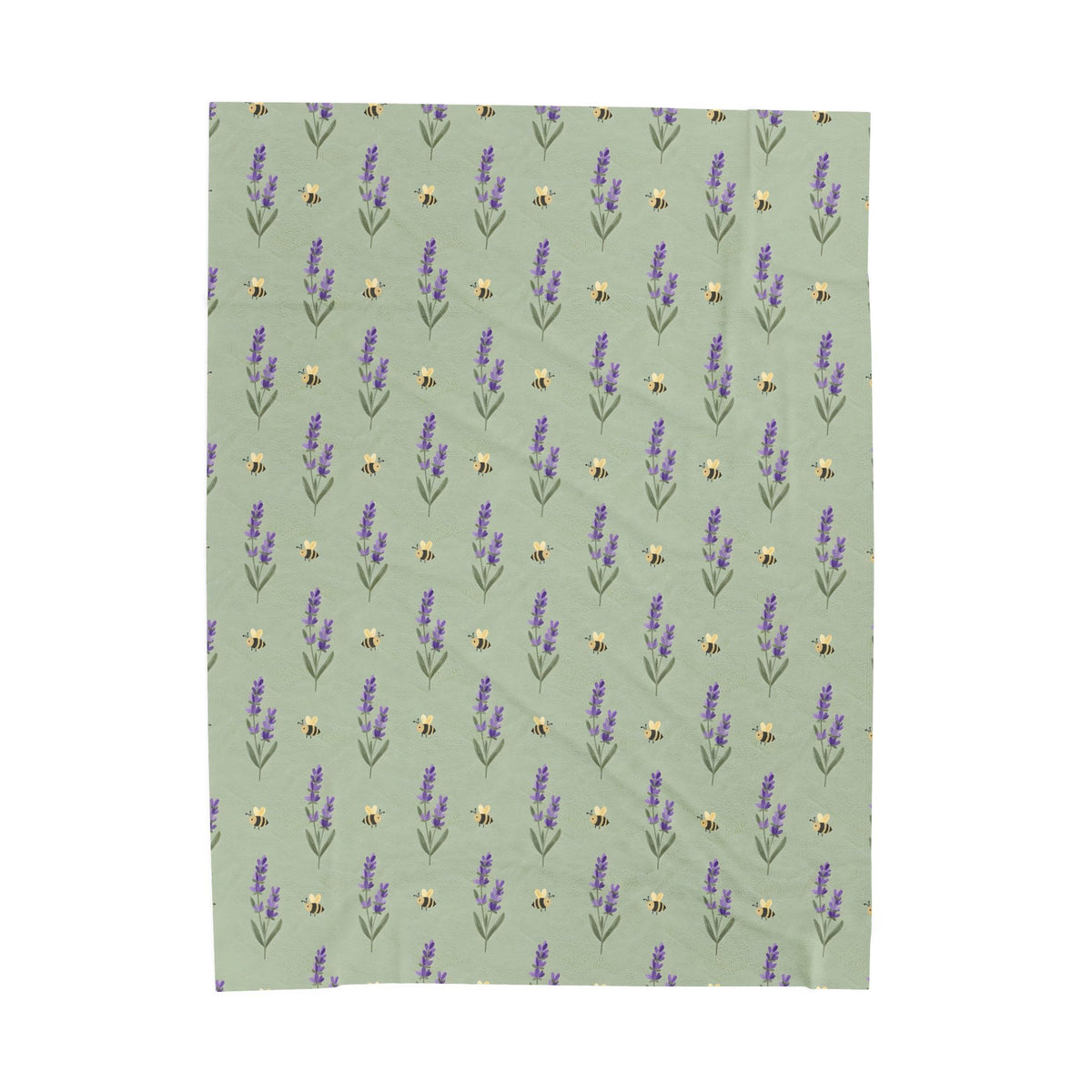 Lavender Sprigs Pattern Velveteen Plush Blanket
