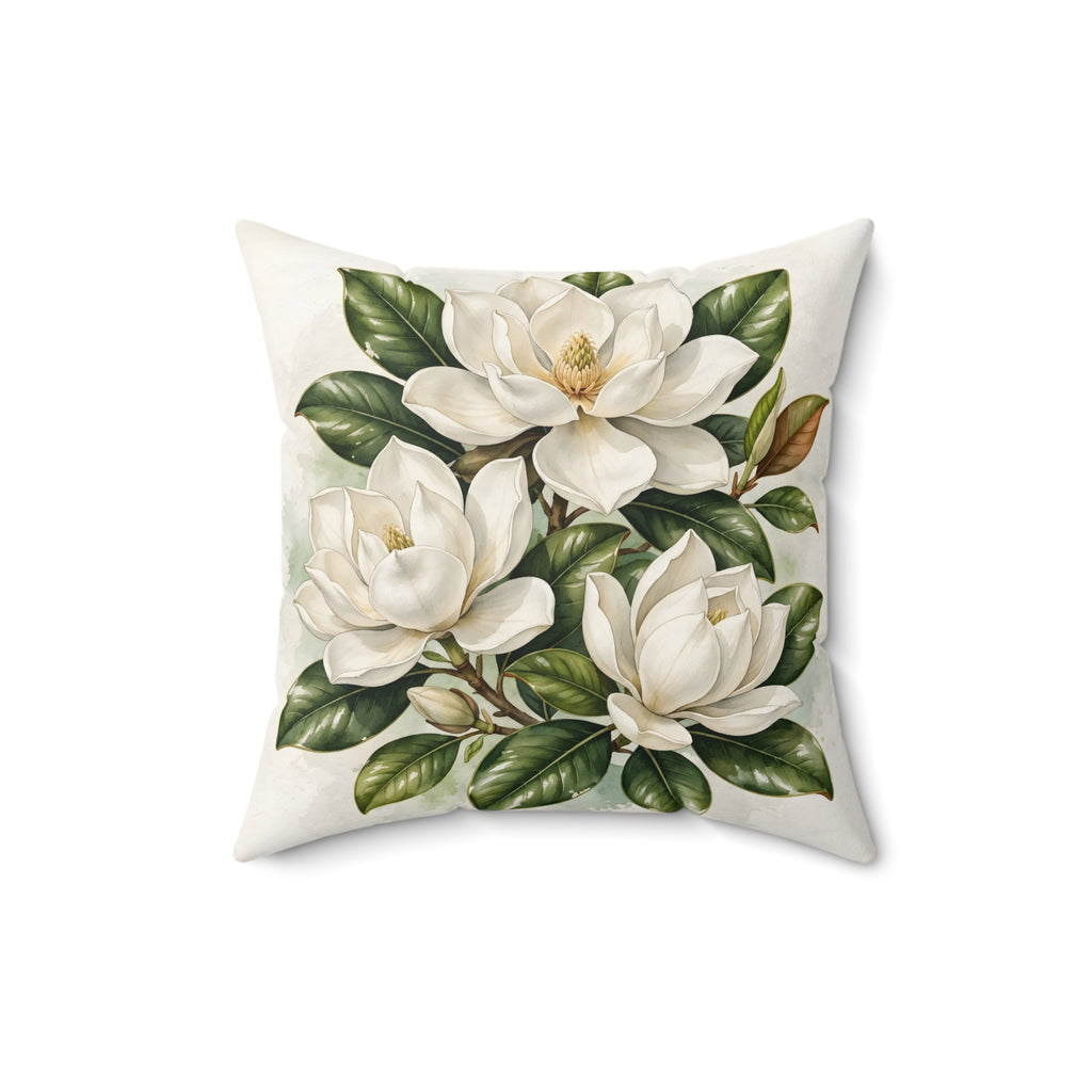 Magnolia Blossoms Throw Pillow