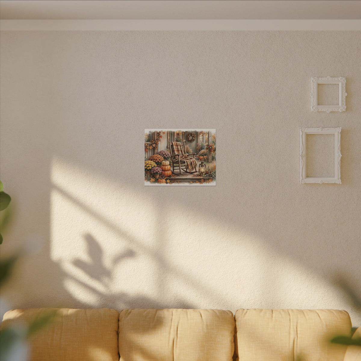 Cozy Fall Front Porch Canvas Wall Art – Style 2