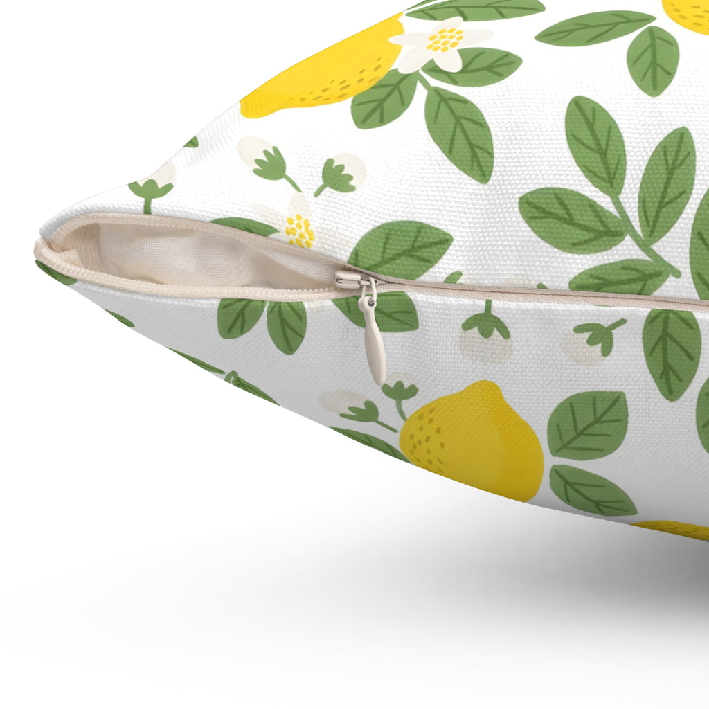 Farmhouse Lemon Pattern Throw Pillow