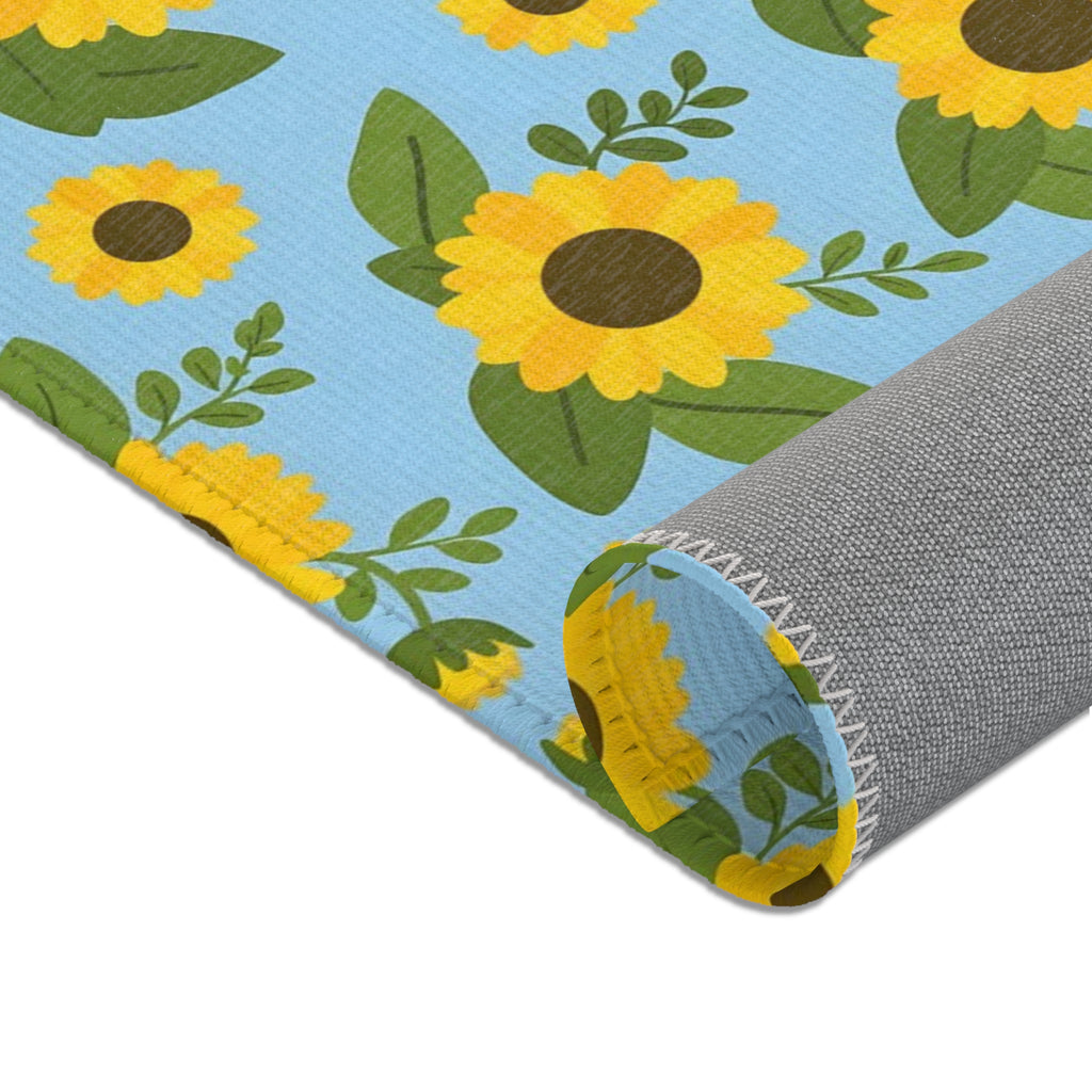 Sunflower Pattern Area Rug