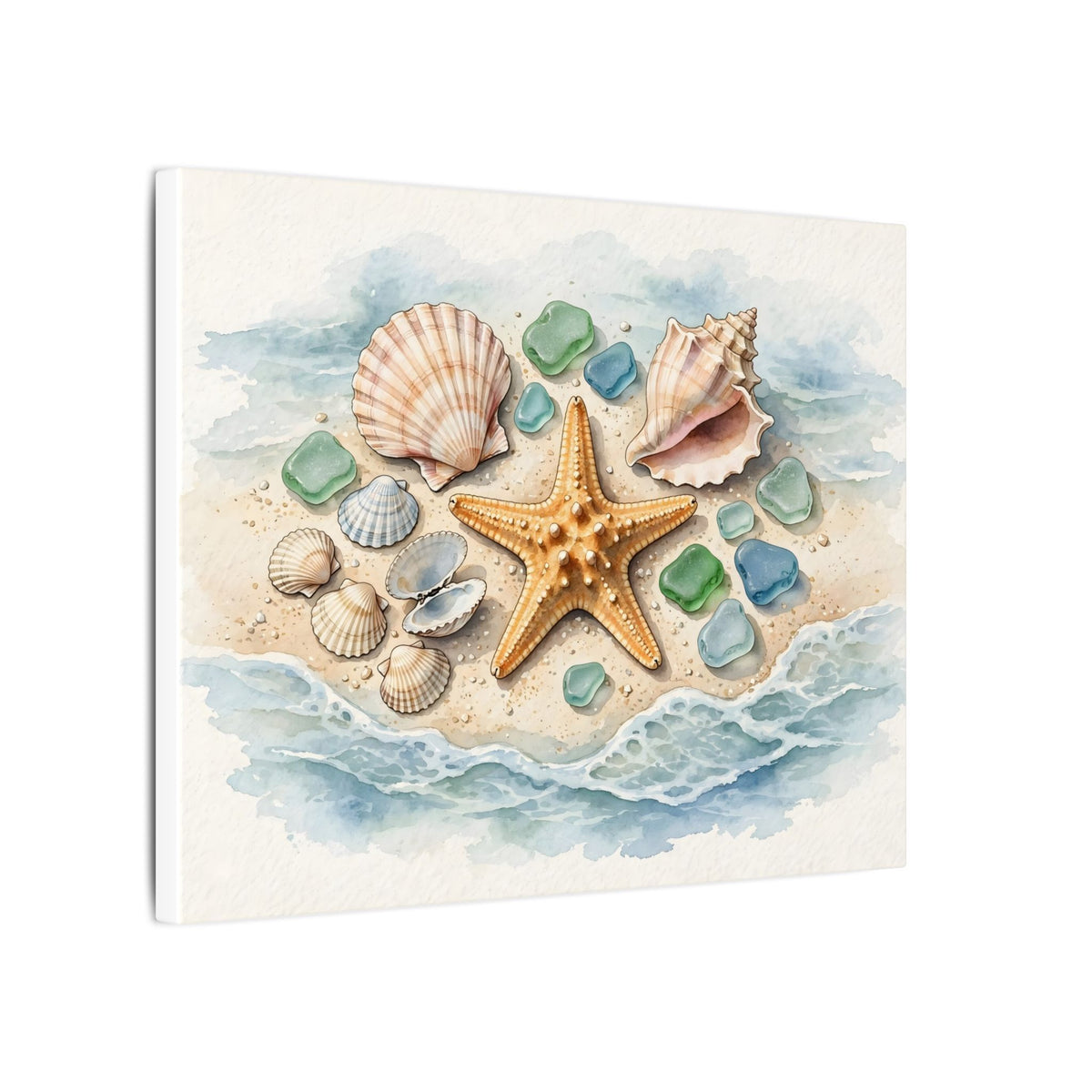 Seashells and Starfish Canvas Wall Art – Style 2