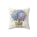 Blue Hydrangeas in a Mason Jar Throw Pillow – Style 2