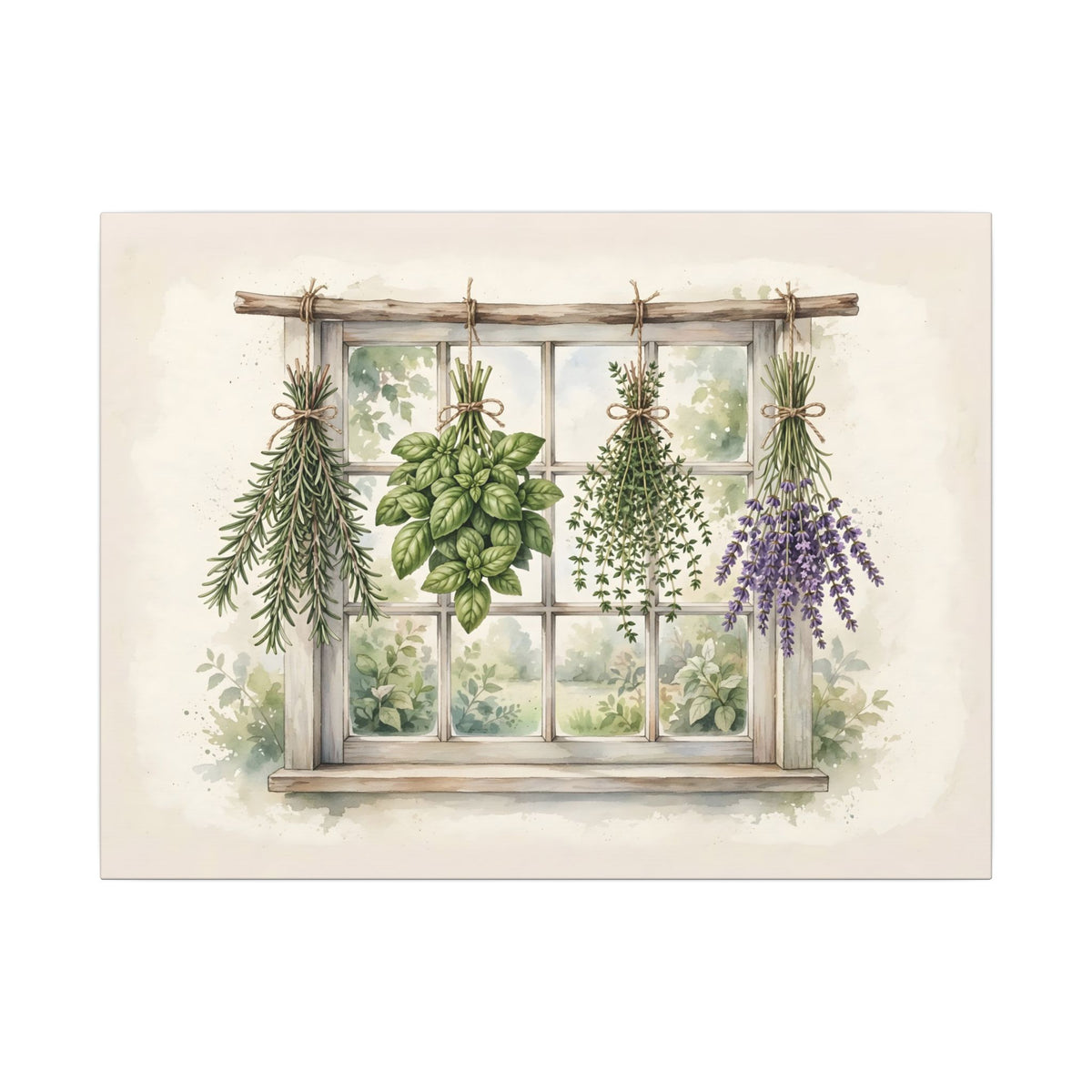 Farmhouse Kitchen Herbs Canvas Wall Art