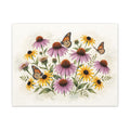 Monarch Butterflies and Wildflowers Canvas Wall Art – Style 2