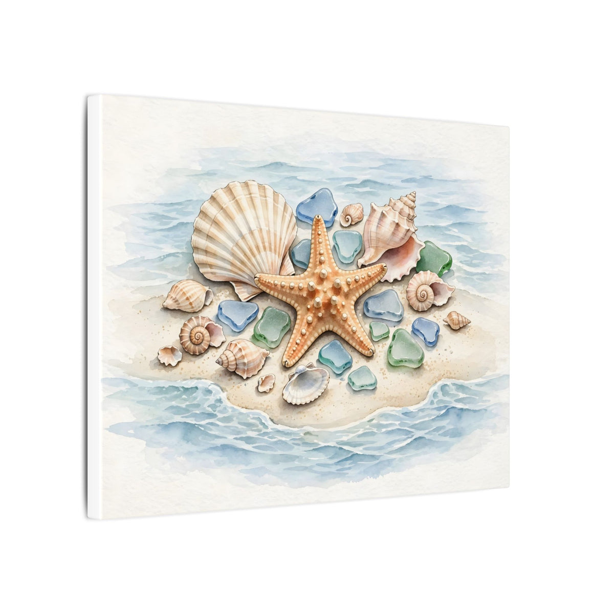 Seashells and Starfish Canvas Wall Art