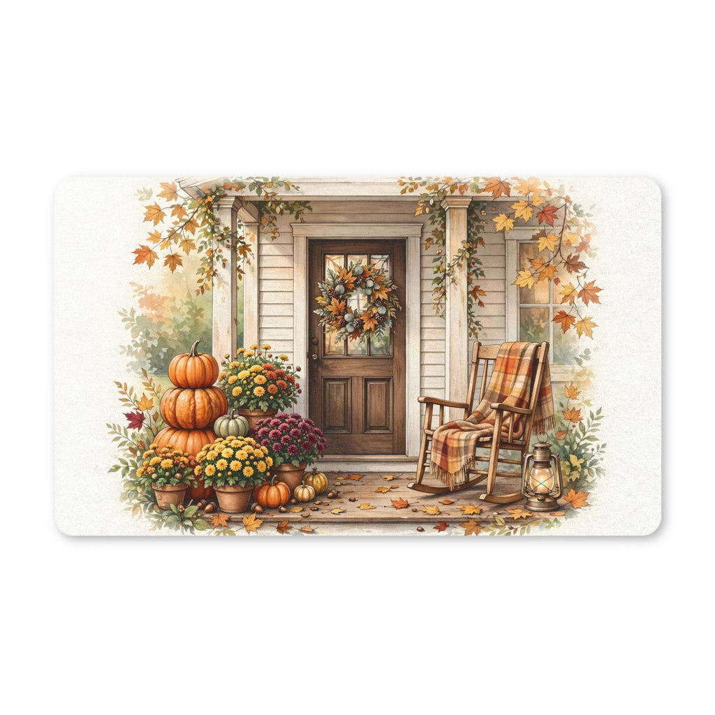 Cozy Fall Front Porch Doormat
