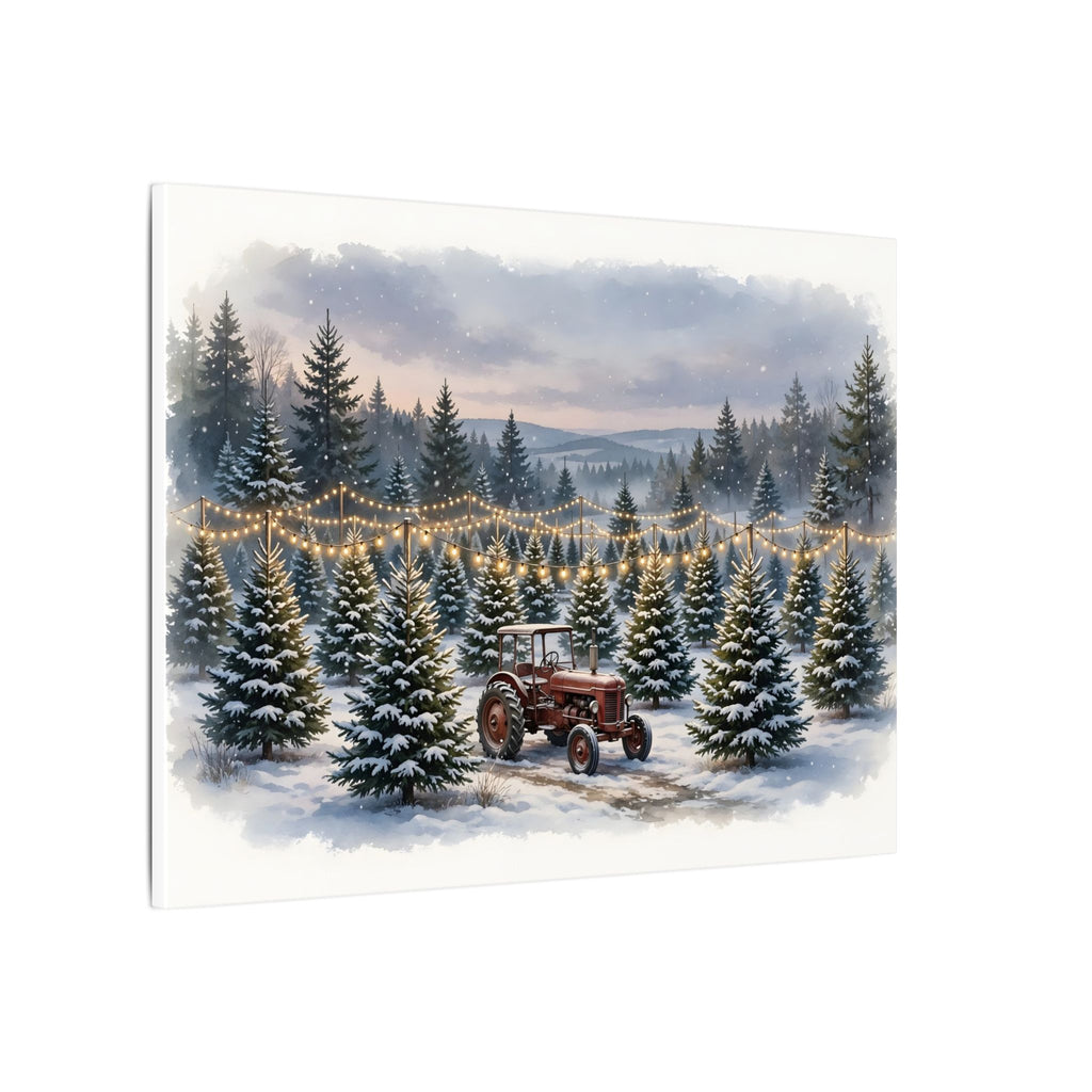 Christmas Tree Farm at Dusk Canvas Wall Art