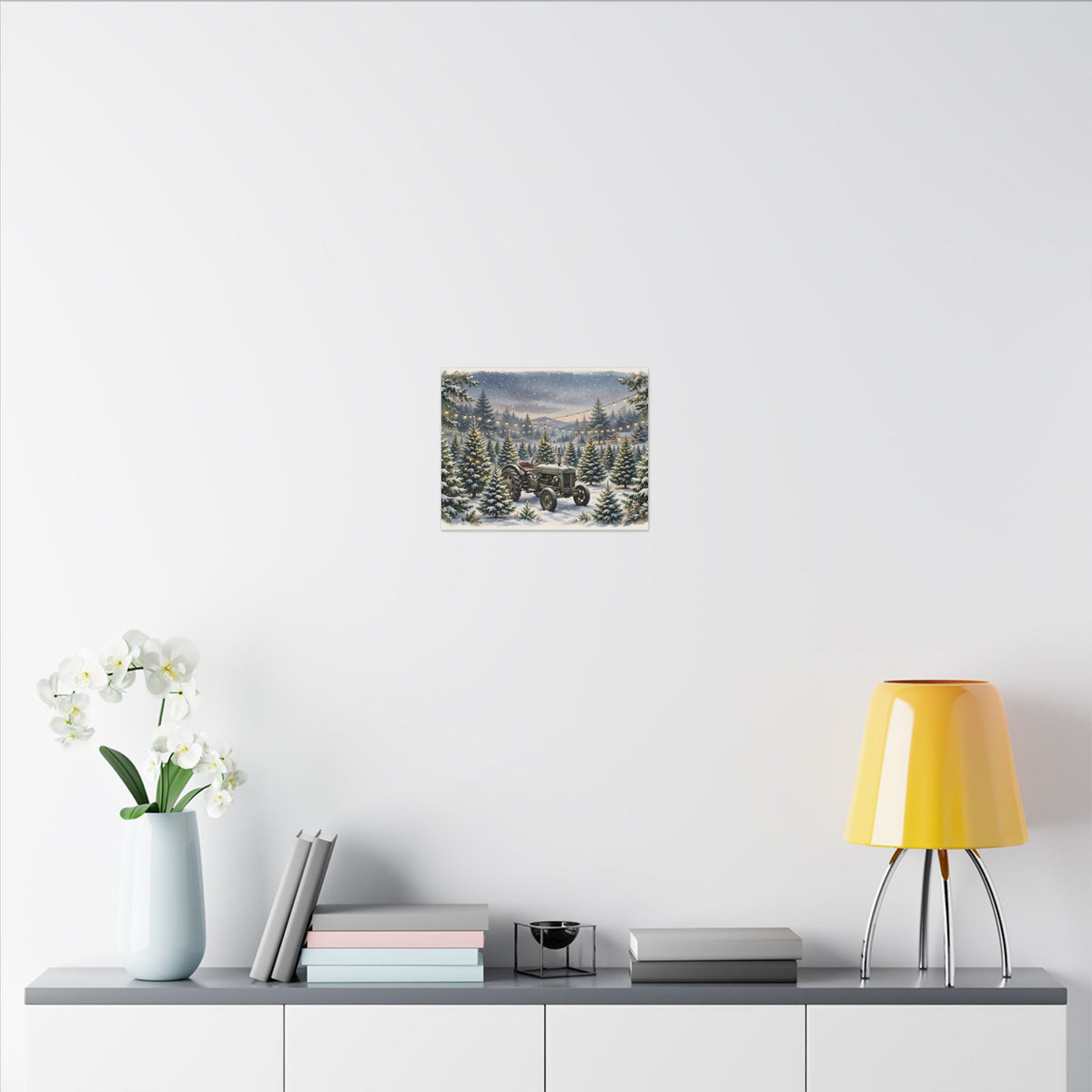 Christmas Tree Farm at Dusk Canvas Wall Art – Style 2