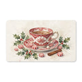 Christmas Teacup with Peppermints Doormat – Style 2