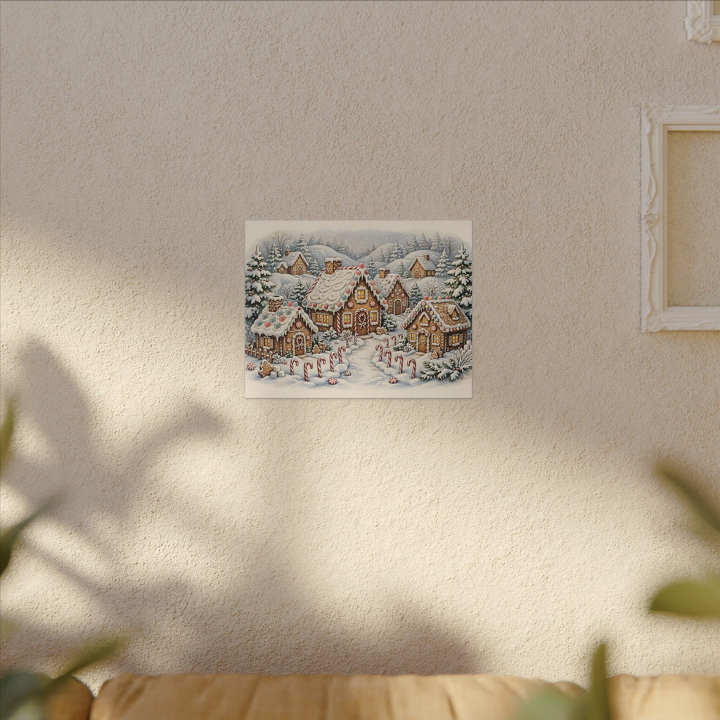 Gingerbread Village Canvas Wall Art – Style 2