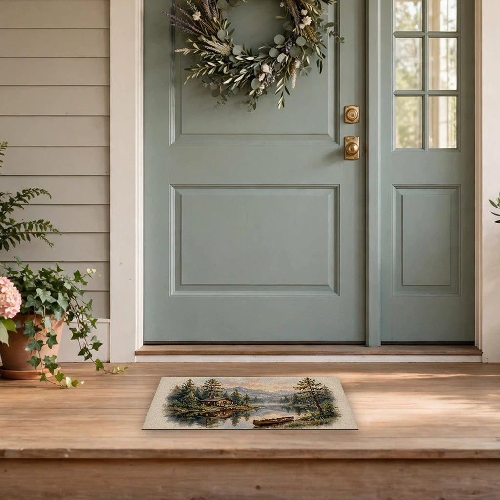 Mountain Cabin by the Lake Doormat at a front door